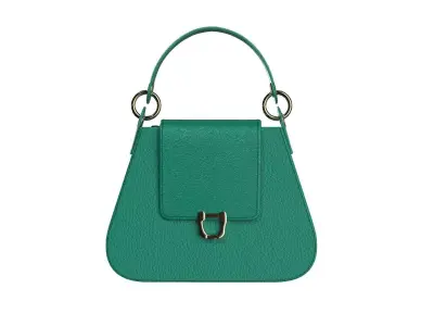 Green Leather Mini Hobo Bag 3D model