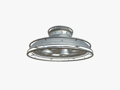 Alien Spaceship UFO F01 Steel - Sci Fi Spacecraft Design Low-poly 3D model