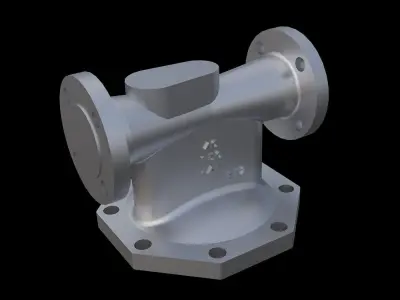 Steam drain valve body 3D model