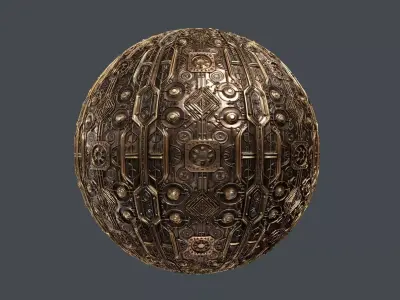 Steampunk Seamless PBR Texture 09 Texture