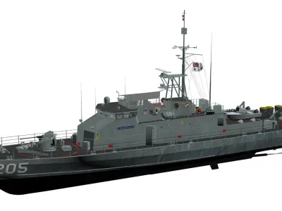 Fremantle Class Patrol Boat - HMAS Townsville 3D model
