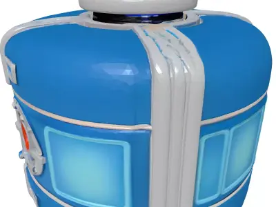 Glowing SciFi Tech Container 3D model