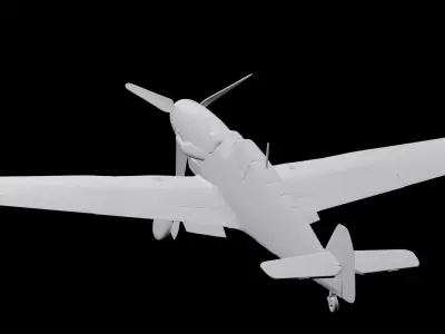 Bf-109 fighter aircraft 3D print model