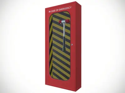 Fire Axe Box Low-poly 3D model