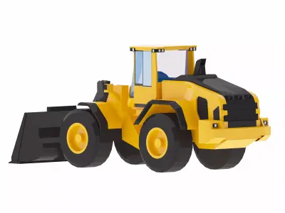 Loader Construction L120H Simplified Low-poly 3D model