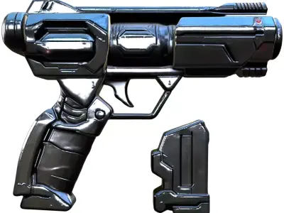 Sci-fi Security pistol 3D model