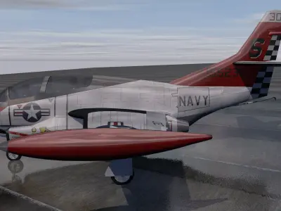 North American T-2C Buckeye 3D model
