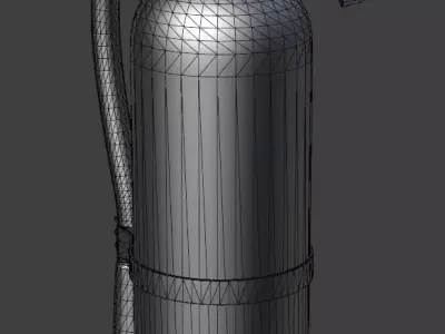 Fire Extinguisher Low-poly 3D model get
