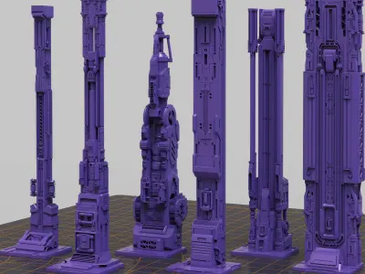 Mech Warrior Hard Surface Kitbash 12 of 20 3D model