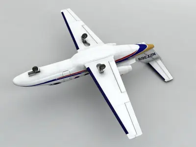 Cessna Citation Aircraft Low-poly 3D model