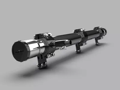 Roof Rack Water Tank for Off-Road Vehicles Low-poly 3D model
