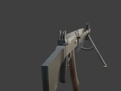 weapon rpk gun Low-poly 3D model