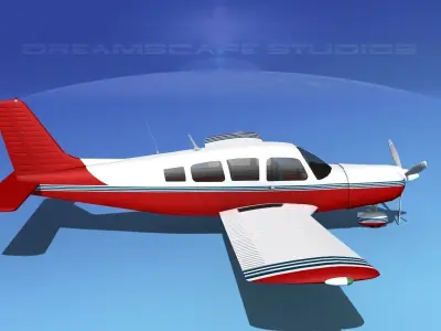 Piper Cherokee Six 300 V15 3D model