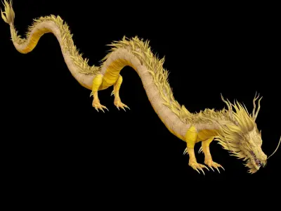  Chinese Dragon Rig 3D model