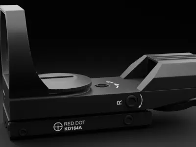 Red Dot Scope Low-poly 3D model