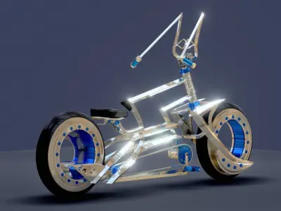 Bike chrome custom Free 3D model