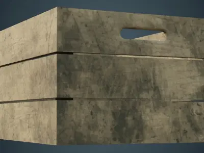 Crate 4B Low-poly 3D model