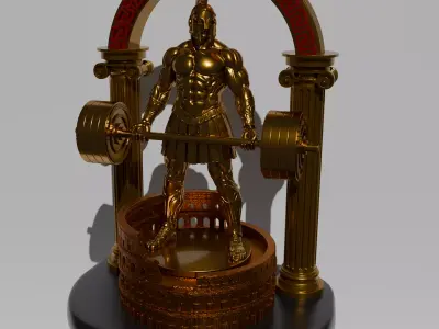 Roman gladiator crossfit trophy 3d printable stl 3D print model