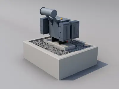 Power Transformer Low-poly 3D model buy