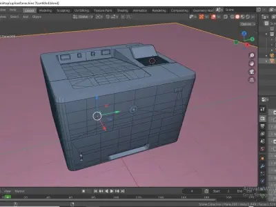 Hp photocopy machine  Free low-poly 3D model