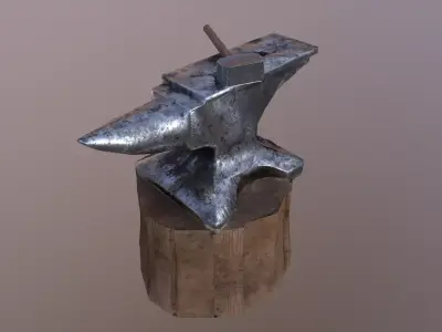 Low Poly Anvil Free low-poly 3D model