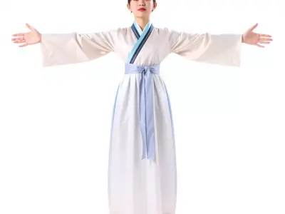 Traditional Hanbok Dress model pack Low-poly 3D model