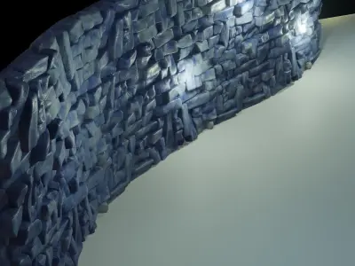Wall Stylized Low-poly 3D model