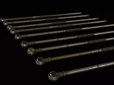 Plague Doctor Staff Low-poly 3D model