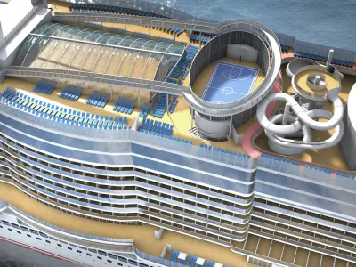 Costa Smeralda cruise ship 3D model