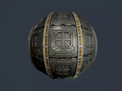 Sci-Fi Military Seamless PBR Texture 91 Texture