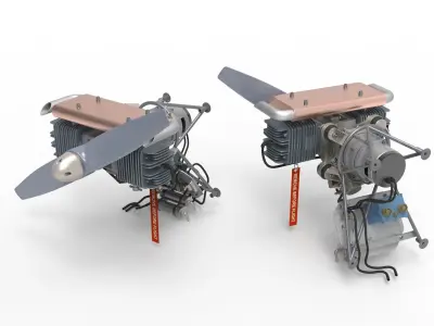 Drone Aircraft Engine  3D model