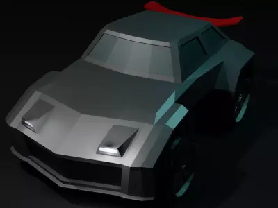 A LOW-POLY SPORT CAR Free low-poly 3D model