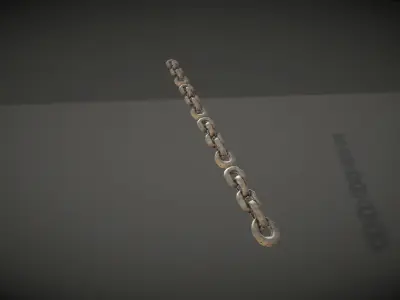 Cartoon Steel Chain Low-poly 3D model