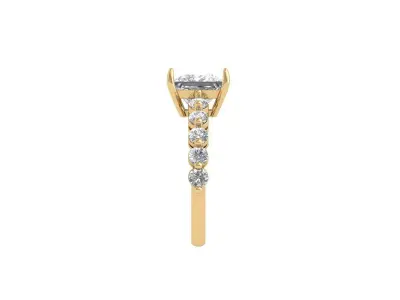 Princess Engagement Ring 3D print model get