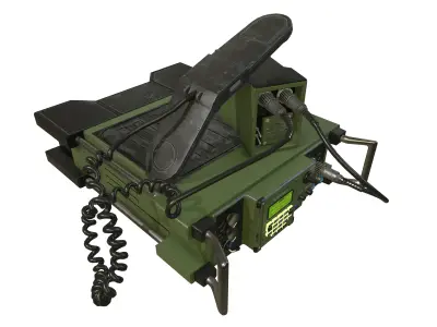 Military Radio unit Low-poly 3D model