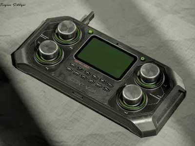 Sci-fi Controller V24 PBR Low-poly 3D model