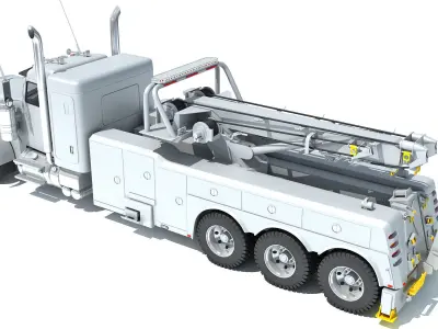 Recovery Service Wrecker Tow Truck 3D model