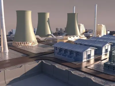 Power Plant for 3D print 3D print model