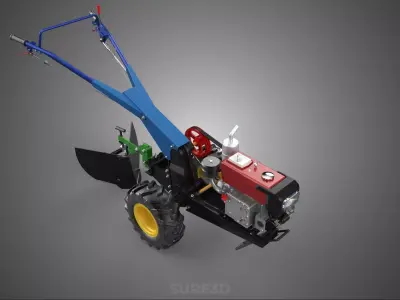 DITCHING PLOW MIDDLE SINGLE BUSTER FURROW POINT PLOUGH TRACTOR 3D model