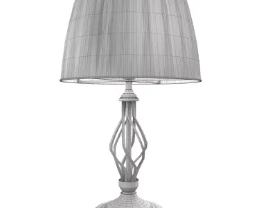 Jenna Antique Brass Metal Twist Detail Table Lamp 3D model