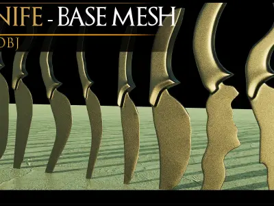 52 Sword Models - Cold Weapons - Sword Base Mesh- uUV - Vol 03 Low-poly 3D model