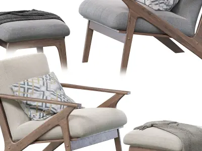 Baxton Studio Bianca Mid-Century 3D model