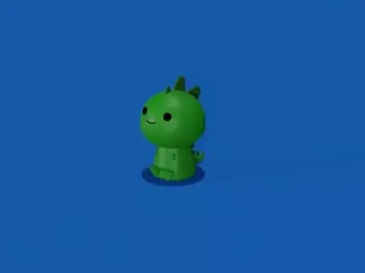 Cute little dragon dinosaur Free 3D model