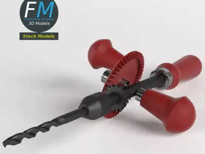 Hand drill 3D model