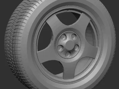 Tire car 3D print model