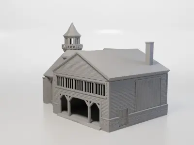 Model Railway - HO Scale - Industrial Icehouse Storage 3D print model