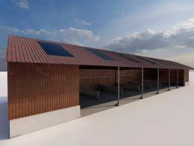 Warehouse-Warehouse Building 3D model 6