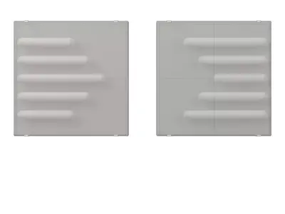 Wall Glass Blocks - Decorative Frame -  Horizon Break - Part 2 3D model