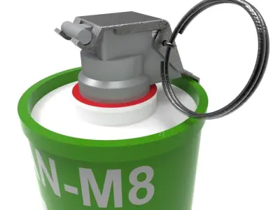 AN-M8-HC SMOKE GRENADE 3D print model