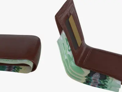 Canada 20 Dollar Wallet Money Purse 3D model